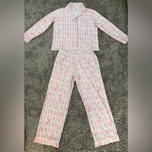 LoveShackFancy x Roller Rabbit Heirloom Monkey Long Sleeve/Pant Polo PJs size S.